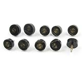 uxcell 10 Pcs 14mm Dia Round Black Plastic Shoes High Heel Tips Taps