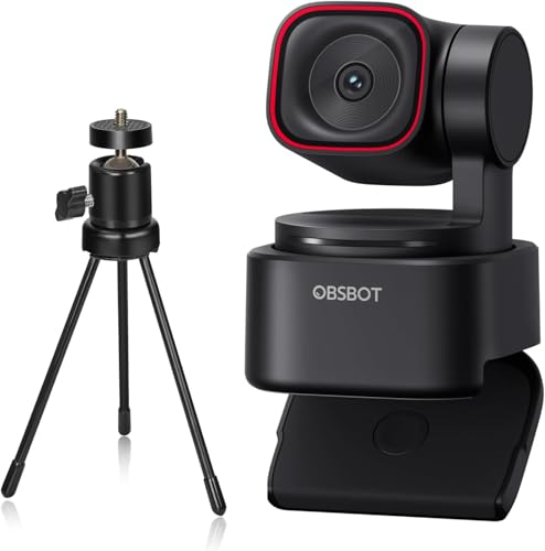 OBSBOT Tiny 3 Lite mit Stativ, 4K-Webcam Spatial Audio,Tri-Mikrofon-Array