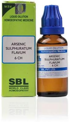 SBL Homeopathic Arsenic Sulphuratum Flavum Dilution (30ml) - by Exportmart (10M CH)
