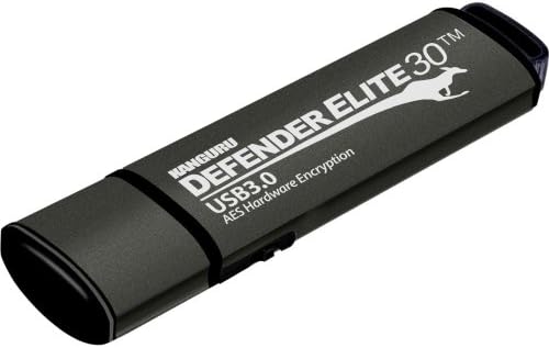 Kanguru Solutions - Kanguru Defender Elite30, Hardware Encrypted, Secure, Superspeed Usb 3.0 Flash Drive, 8G - Aes 256-Bit Hardware Encrypted, Usb3.0, Write-Protect Switch, Remotely Manageable "Product Category: Storage Drives/Flash Drives"