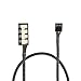 Electop 4 Pin PWM Fan Splitter Hub Cable,4 Way Black Sleeved Braided Fan Power Cable,for 12V Computer Fans(2 Pack)
