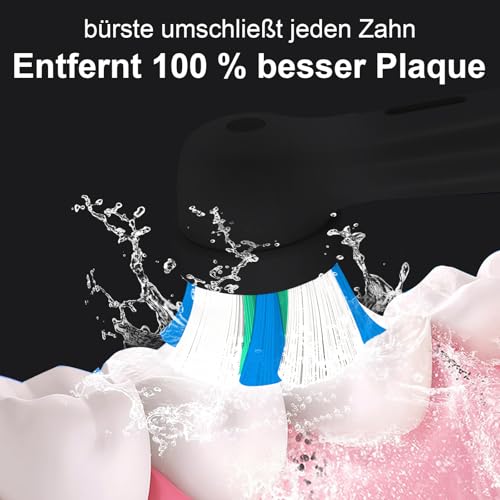 Brush Head Compatible with Oral B iO Electric Toothbrush, Multipack Toothbrush Heads for Cleaning Teeth (6 Black)