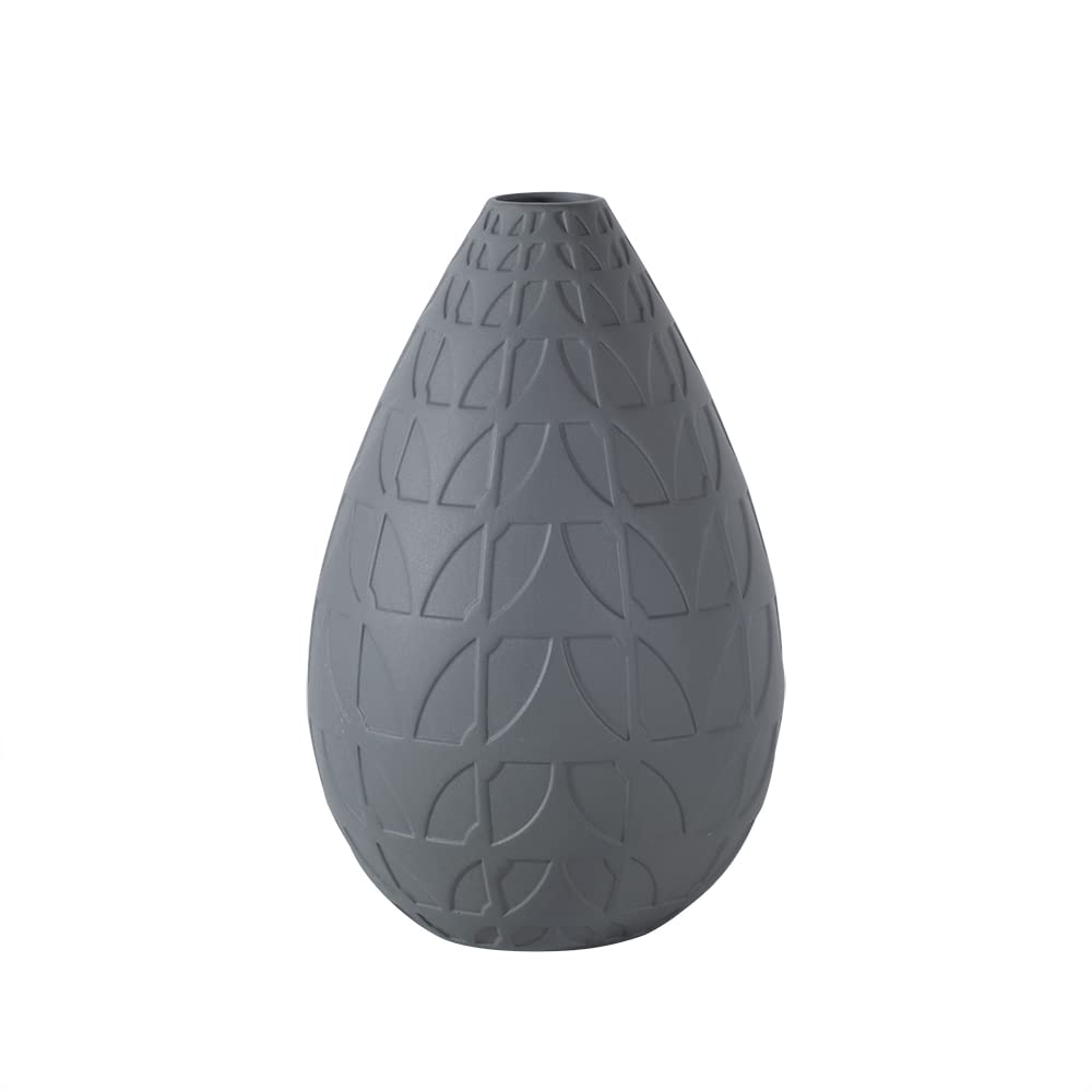 Blessings Decor New Modern Luxury Home Decoration Ceramic vase (Leaf Grey)