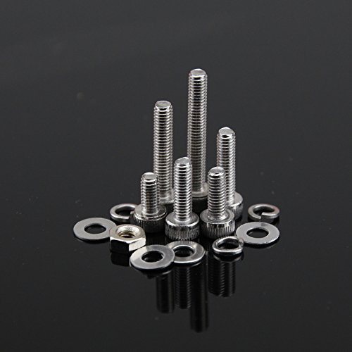 SZHKM 304 Stainless Steel Screw and Nut and Washer In Six Angle Hole Bolt Suit With Six Angle Screw M3 Classification Box 600 pieces