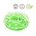 Kuke Silicone Stretch Lids,Set of 6 Multi Size Reusable Silicone Lids Food and Bowl Covers,Dishwasher and Freezer Safe (Green)