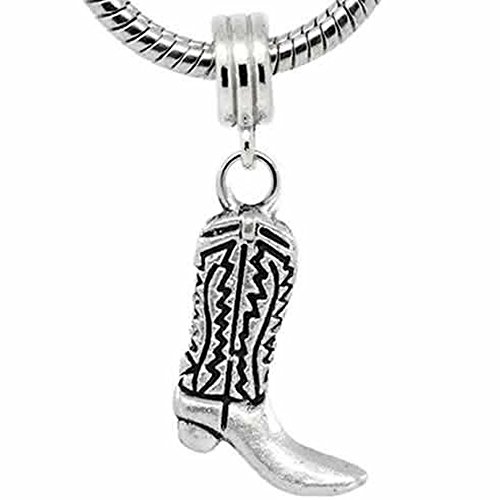 " Boot Charm " Dangle Bead Spacer for Snake Chain Charm Bracelet