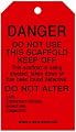 Brady 89018 7" Height x 4" Width, Reusable Dura-Tag (B-837), Black on Red Scaffolding Tags (10 Tags)