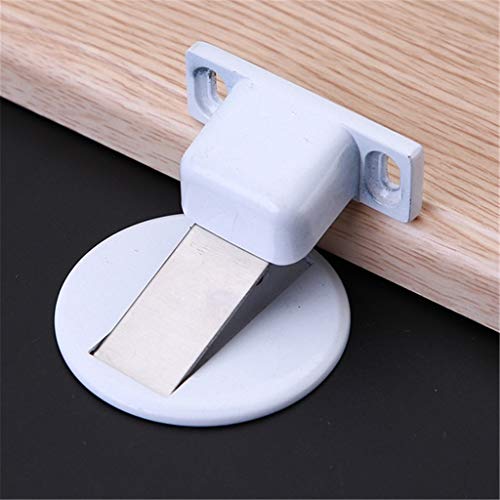 Stainless Steel Magnetic Door Stop, Invisible Magnetic No Drilling Doorstop