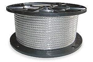HYW PRODUCTS Vinyl Coated Wire Rope Aircraft Cable, 3/16-Inch thru 1/4-Inch 7x19 : 50, 100, 250, 500 & 1,000 ft (200 ft reel)