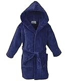 Star Boys Girls Kids Bathrobe Cozy Velour Hooded Robe