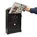 ALEKO USMB-05BK Elegant Wall Mounted Mail Box with Retrieval Door, 2 Keys and Bolts, Black