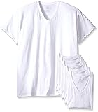 Fruit of the Loom Mens 6Pack TALL White V-Neck T-Shirts Undershirt 2XL