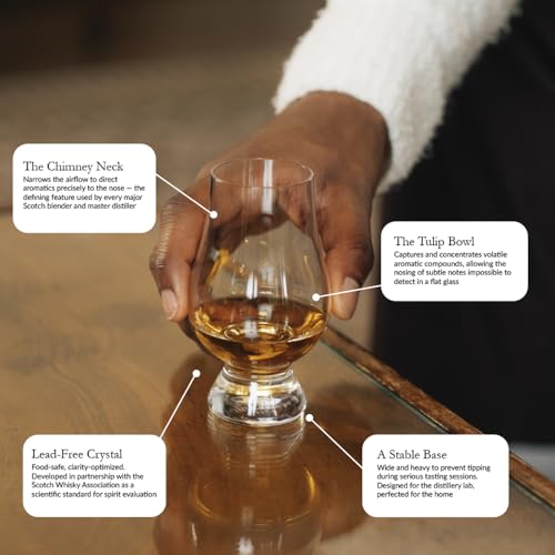 Glencairn Whisky Glasses Set of 2 in Gift Box – Premium Crystal Tasting Glassware for Scotch, Bourbon, Single Malt – Whisky Gift for Men, Dad– 200ml – Lead-Free