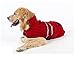 Hiado Dog Coat with Harness Hole and Reflective Strip for Winter Cold Weather Red XL