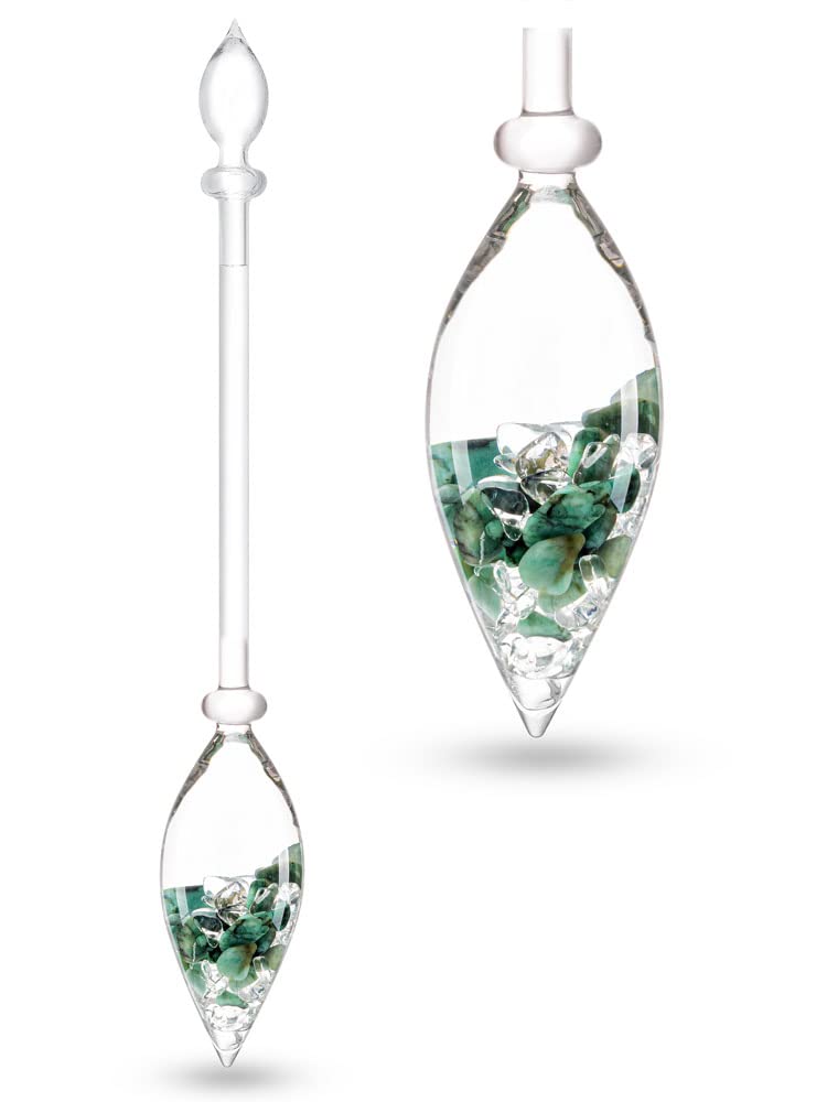 VitaJuwel Gemstone Vial Vitality with Emerald & Clear Quartz - Regeneration, Rejuvenation & Renewal