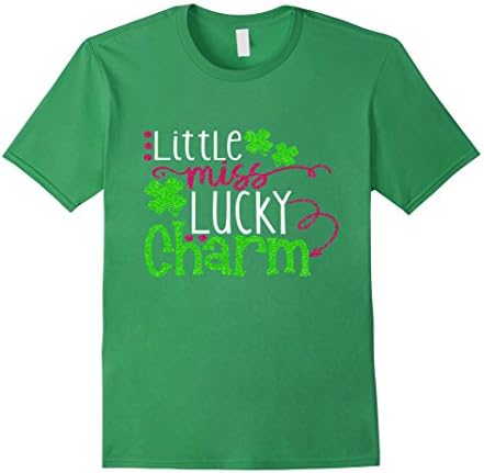 Men's Little Miss Lucky Charm Irish Shirt Kids School Daughter 2XL Grass