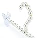 Hangerworld Pack of 2 Premium Metal Coat Hangers Covered in Pearl Beads with Plastic Clips - 12.5 Inches