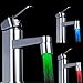 Temperature Sensor Faucet Light Water Light - Home Water Faucet Light LED 7 Colors Changing Glow Shower Stream Tap universal adapter external Left screw Glow Kitchen Bathroom - Led Sink
