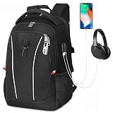 Travel Laptop Backpack,Extra Large School Backpack with USB Port,Password Lock