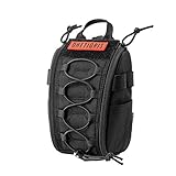 OneTigris Empty IFAK Pouch 8″ x 5″ MOLLE Trauma Bag with Carry Handle and D-Ring for Camping Hunting Hiking Wilderness Car Home Office Sports