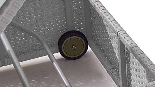 talfa Polyrattan Sonnenliegen Set in Grau satiniert Culie, 2 Stück – Bild 8
