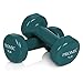 PROMIC 7 lb Hand Weights Deluxe Vinyl Coated Dumbbells (Sold in Pair) - 7 lb, Dark Green