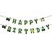 Happy Birthday Banner- Green Tractor Decorations-Party Supplies Set All-in-One Pack including Colorful Letters Banner，Tractor Banners and Cake Pop Sticks