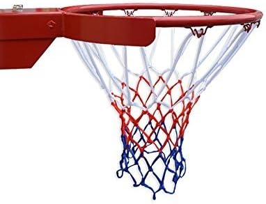 HTINAC 2PCS Basketball Net 12 Loop Basketball ring 21inch White/Red/Blue for Basketball Court Indoor/Outdoor