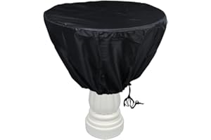 SUNSURE Bird Bath Cover Patio Garden Fountain Cover for Winter Heavy Duty Waterproof Outdoor Living Covers with Locking Draws