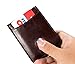 GintaXen Mens Leather Wallet Slim Front Pocket Wallet Billfold ID Window RFID Blocking - Coffee