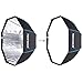 Neewer 31.5 inches /80 centimeters Portable Octagonal Umbrella Softbox for Studio Flash, Speedlite, with White Diffuser and Carrying Bag for Portrait Product Photography (Black/Blue)