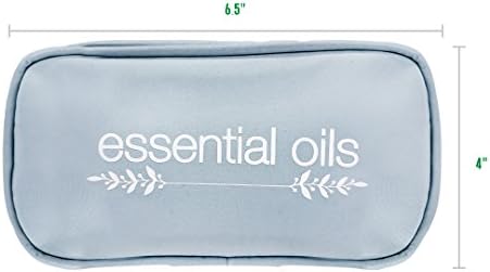 Essential Oil Carrying Case by Soothing Terra - Travel with 10 Roller Bottles and Vials - Organizes Your 5ml - 15ml oil vials and 10ml Rollers (10 Bottles, Blue with Branches)