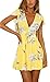 Colin Twain Women Floral Print Sleeveless Sexy Deep V-Neck Tunic Top Casual Mini Dresses