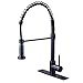 Votamuta Best Modern High Arch Pull Down Pre Rinse Pull Out Sprayer Single Handle Kitchen Sink Faucet with Deck Plate,Oil Rubbed Bronze