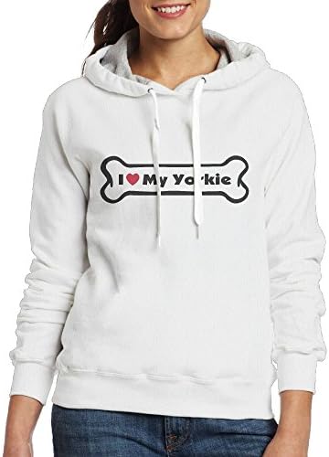 Female Models Long Sleeve Sweater I Love My Yorkie TravestyFashion Casual Sweater Hooded Sweatshirt
