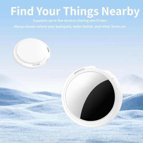2 Pack Air Tracker Ta g Pair with Apple Find My(iOS Only) Bluetooth Smart Key Finder Item Locator Waterproof Finder for Pet Wallet Backpack Dog (White 2 Pack)