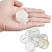 Alaboudi 50 New,, 5 Gram Clear Cosmetic Sample Containers for Gifts & Home-made,Plastic Pot Jars,Small Plastic Container,2 Mini Spatulas, 52 Small Stickers and Attractive Packaging