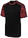DRIEQUIP Mens CamoHex Athletic Shirt-XL-Black/DeepRed