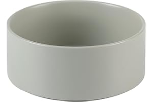 Havniva Ceramic 6.1inch Non-Slip Dog Food and Water Bowl for Small & Medium Breed Dogs,Pet Bowl for Replacement, Protects Cervical Spine (Grey)
