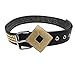 Coolcoco Black Leather Gold Studded Belt for Harley Quinn Women Girls Cosplay Accessory Outfit
