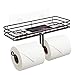 ODesign Adhesive Toilet Paper Holder with Shelf Bathroom Shelf Organizer Tissue Paper Roll Towel Holder Storage Rack with Traceless