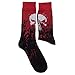 Punisher Marvel Superhero 2 Pack Red Men's Crew Socks, Black, One Size