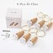 7 Color Flashing Wine Bottle Lights, M.C.Works Premium String Lights, 16 LEDs Battery Operated Cork Stopper Light for Bottles DIY Mood Lights Decor, 55 In.(Pack of 6)