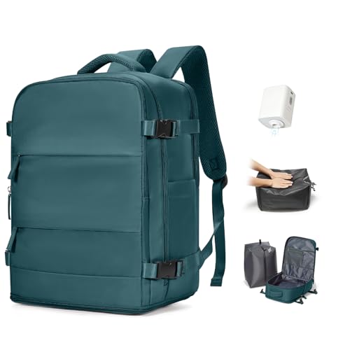 BJLFS Ryanair Travel Backpack with Vacuum 40 x 30 x 20 x 20 cm, 40 x 20 x 25 cm, Ryanair with Pump Cabin Bags for Easyjet 45 x 36 x 20 cm with Vacuum Compression, Casual Backpack for Laptop