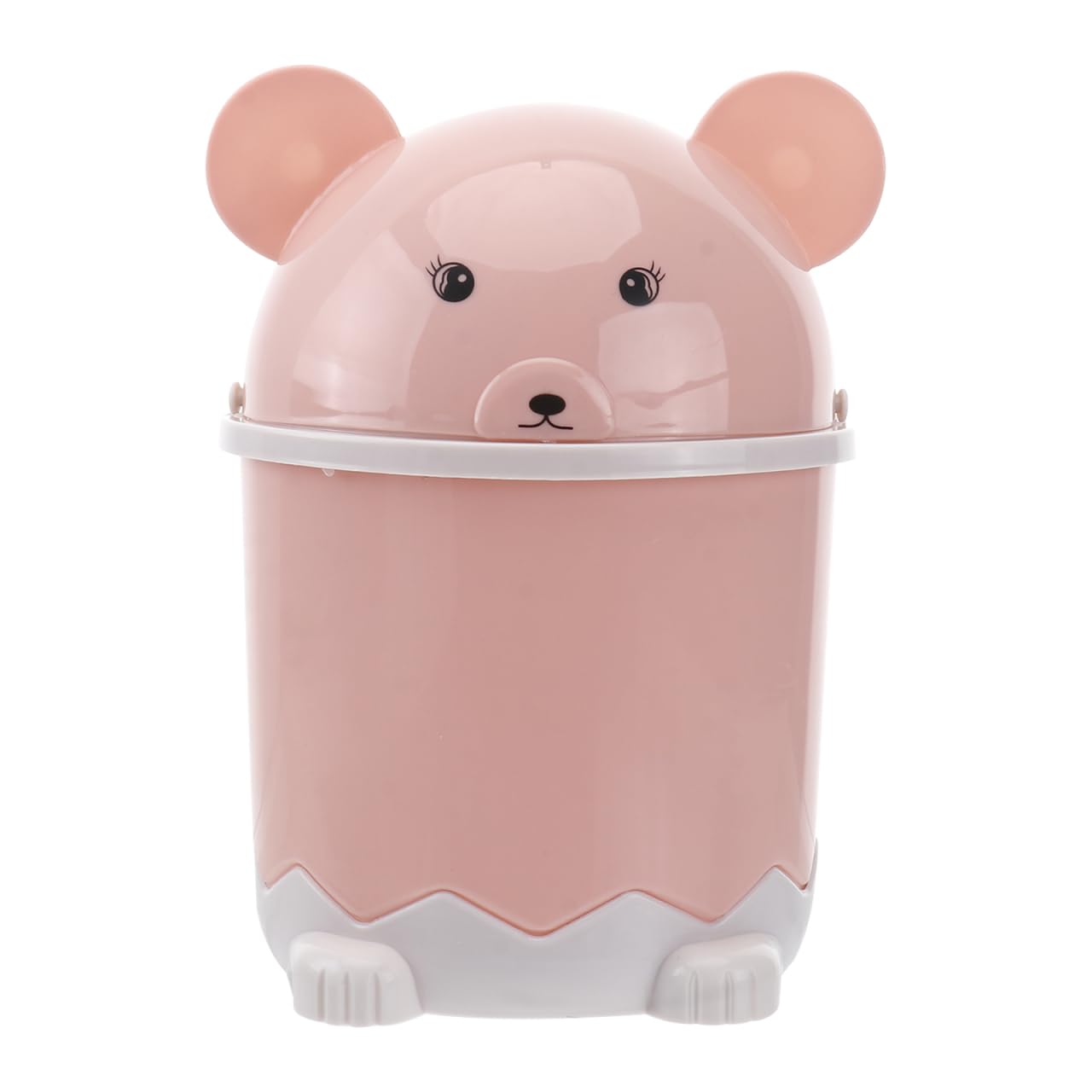 Mini Trash Can with Lid - Cute Animal Desktops Trash Can, Rubbish Storage, Garbage Bin for Office Kids Bedroom Use (Random Styles)