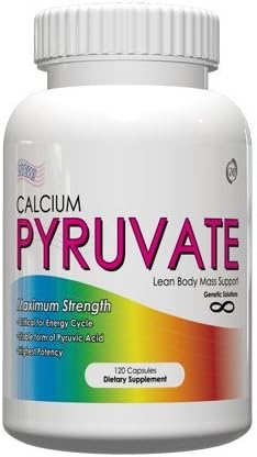 Calcium Pyruvate Fat and Calorie Burner Supplement, 120 Capsules by Genetic Solutions