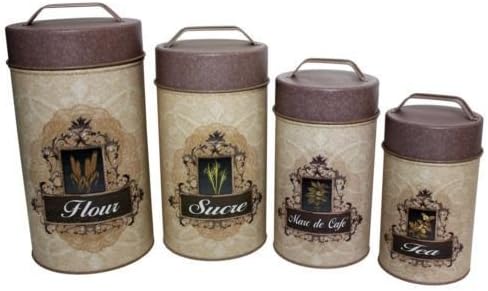 french tea coffee sugar canisters