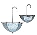 GIFTME 5 Set of 2 Galvanized Metal Umbrella Hanging Wall Planter Flower Holder Indoor or Outdoor Garden Succulent Wall Planter Setthumb 3