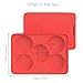 GuteKüchen Round Silicone Burger Press with 5 Circular Divisions for Tasty and Healthy Patties that Easily Stacks for Freezer and Chiller Storage, also Safe and Perfect for Outdoor Picnic or Party.Red