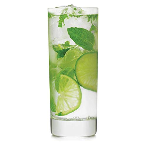 James Scott Highball Glasses [Set of 6] Clear Heavy Base Tall Bar Collins Tumbler - Drinking Glasses for Water, Juice, Beer, Wine, Whiskey, and Cocktails | 15 Ounce Cups - Made in USA - Thumbnail 2